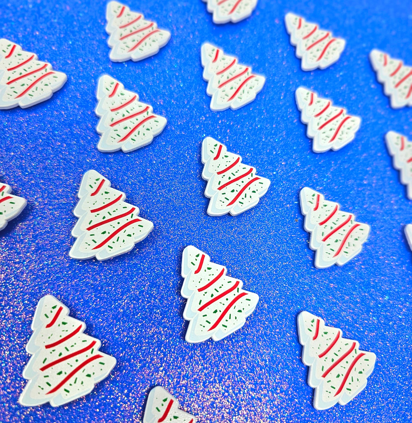 Holiday Christmas Tree Cake Pin 1.5" Dyed Enamel Pin