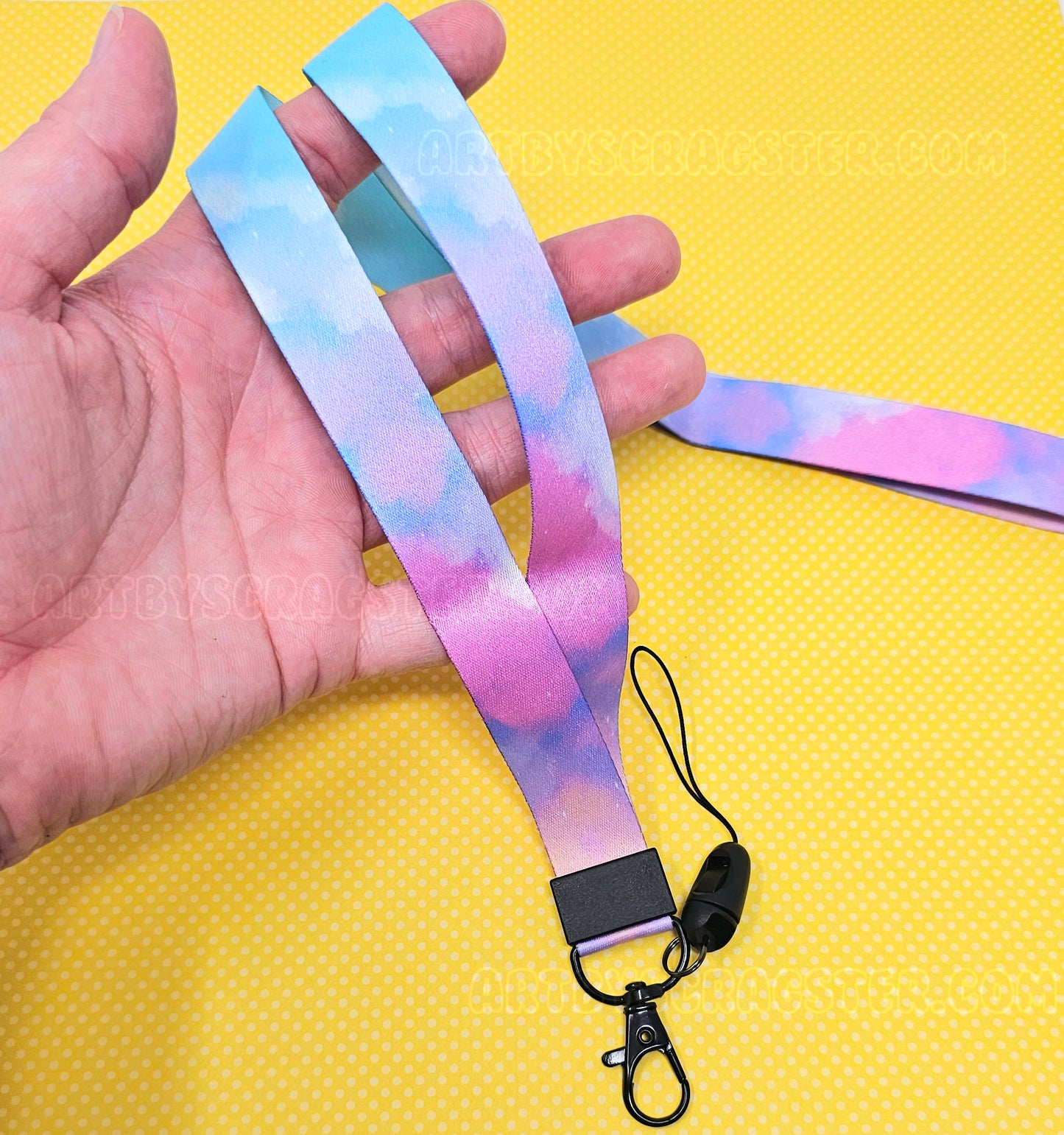 Dreamy Clouds Lanyard Badge Holder