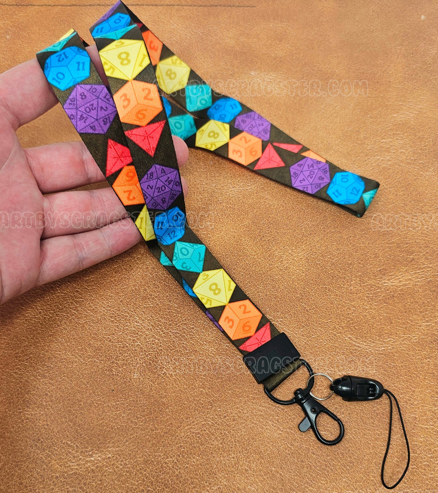 Stacked Dice Lanyard Badge Holder