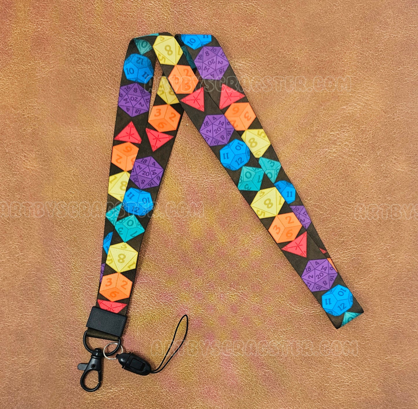 Stacked Dice Lanyard Badge Holder