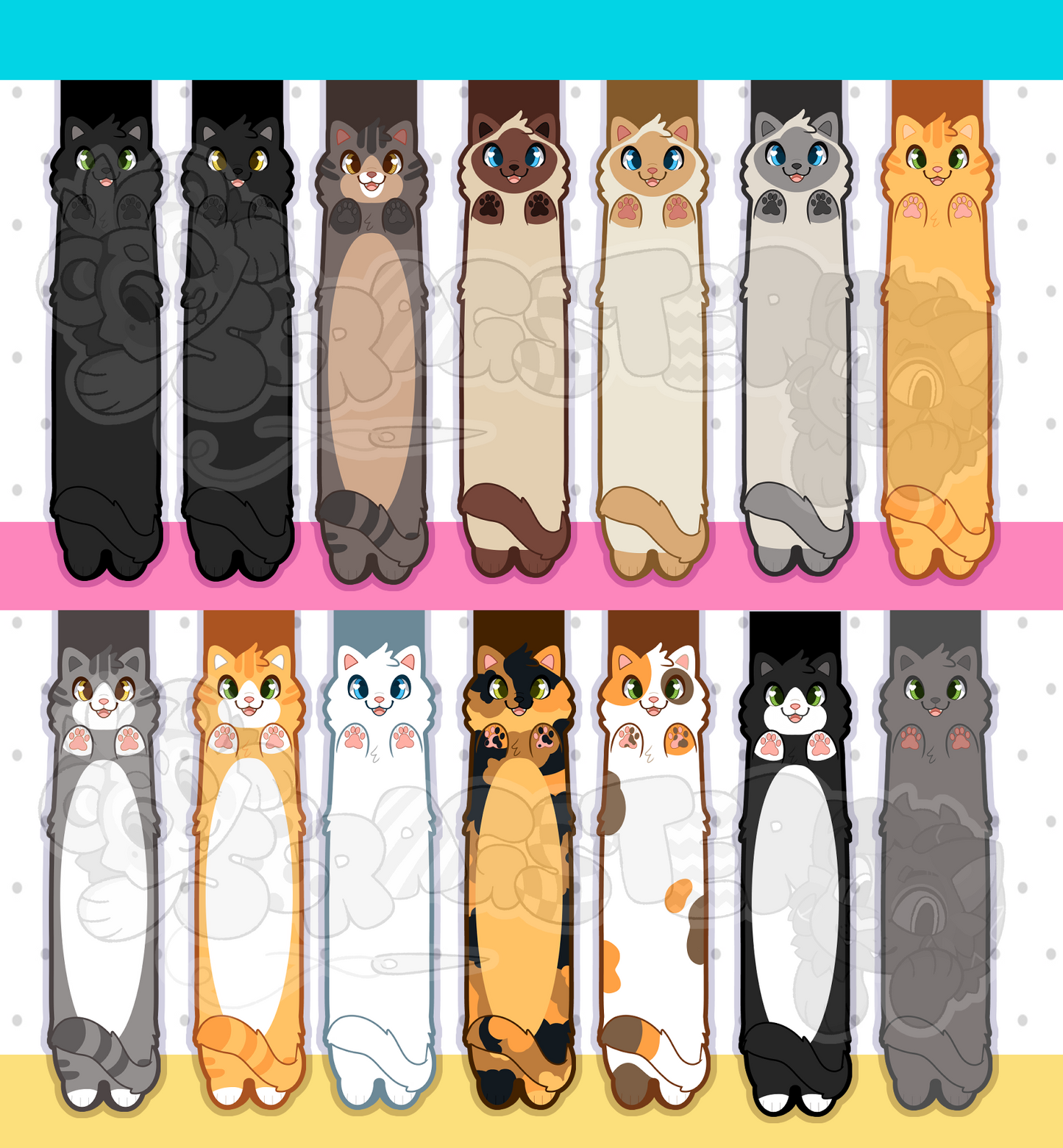 Long Kitty Pin Banners