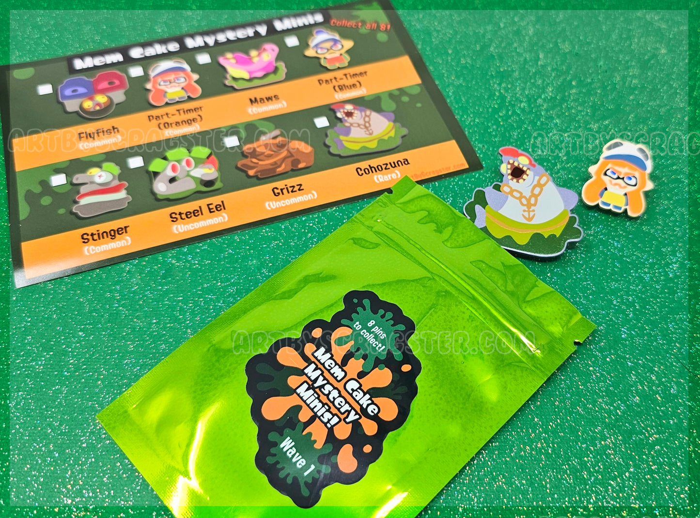 Splatoon Grizzco Salmon Run Mem Cake Mystery Minis Blind Bag Dyed Enamel Pins