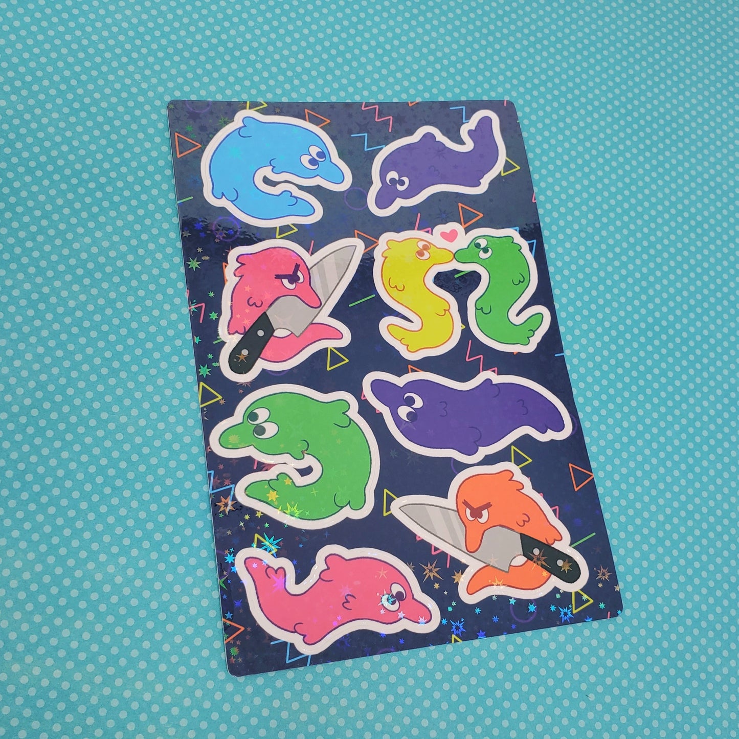 Worm on a String Holo Vinyl Sticker Sheet