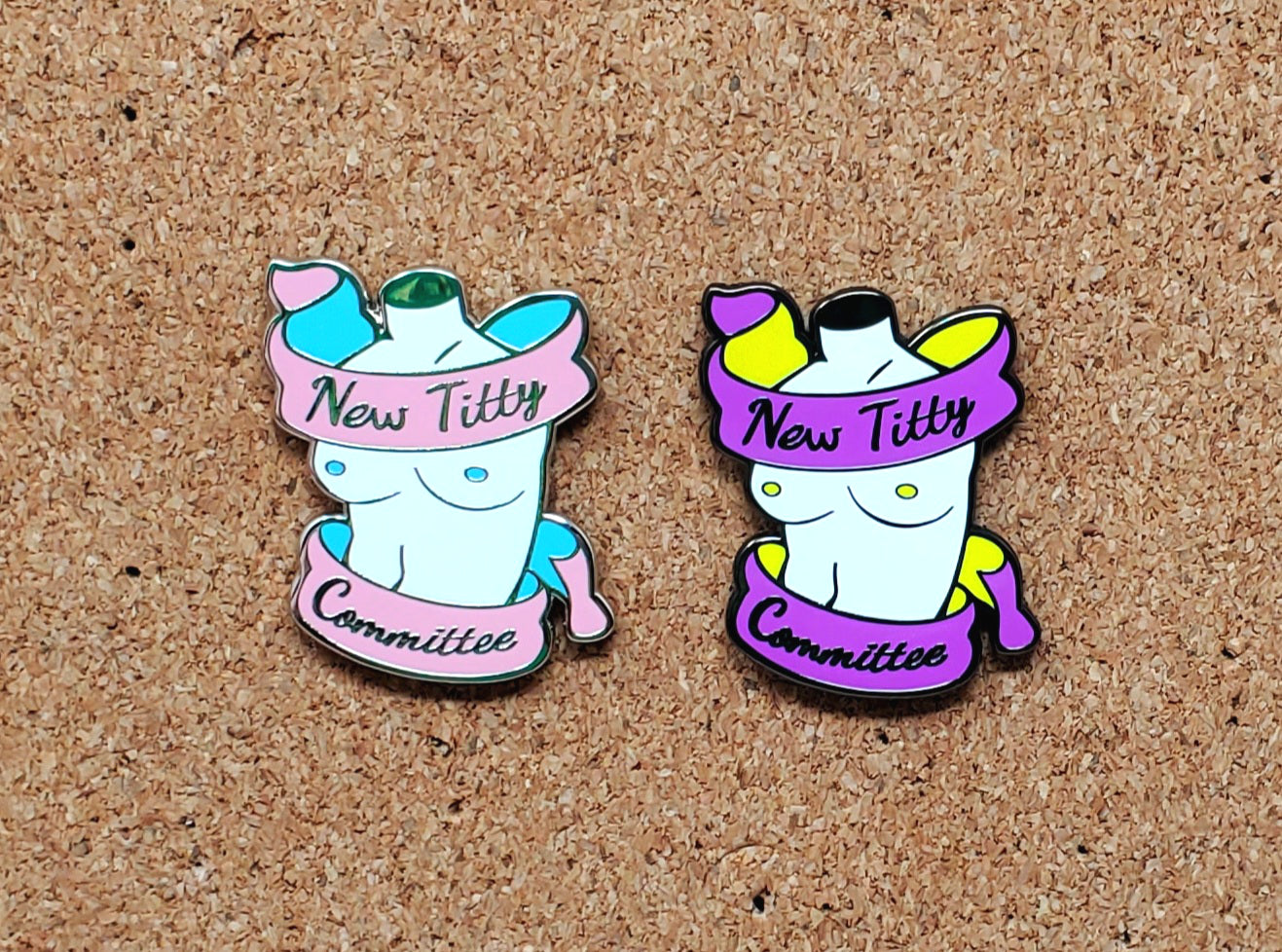 New Titty Committee Top Surgery Pride 1.5” Hard Enamel pin