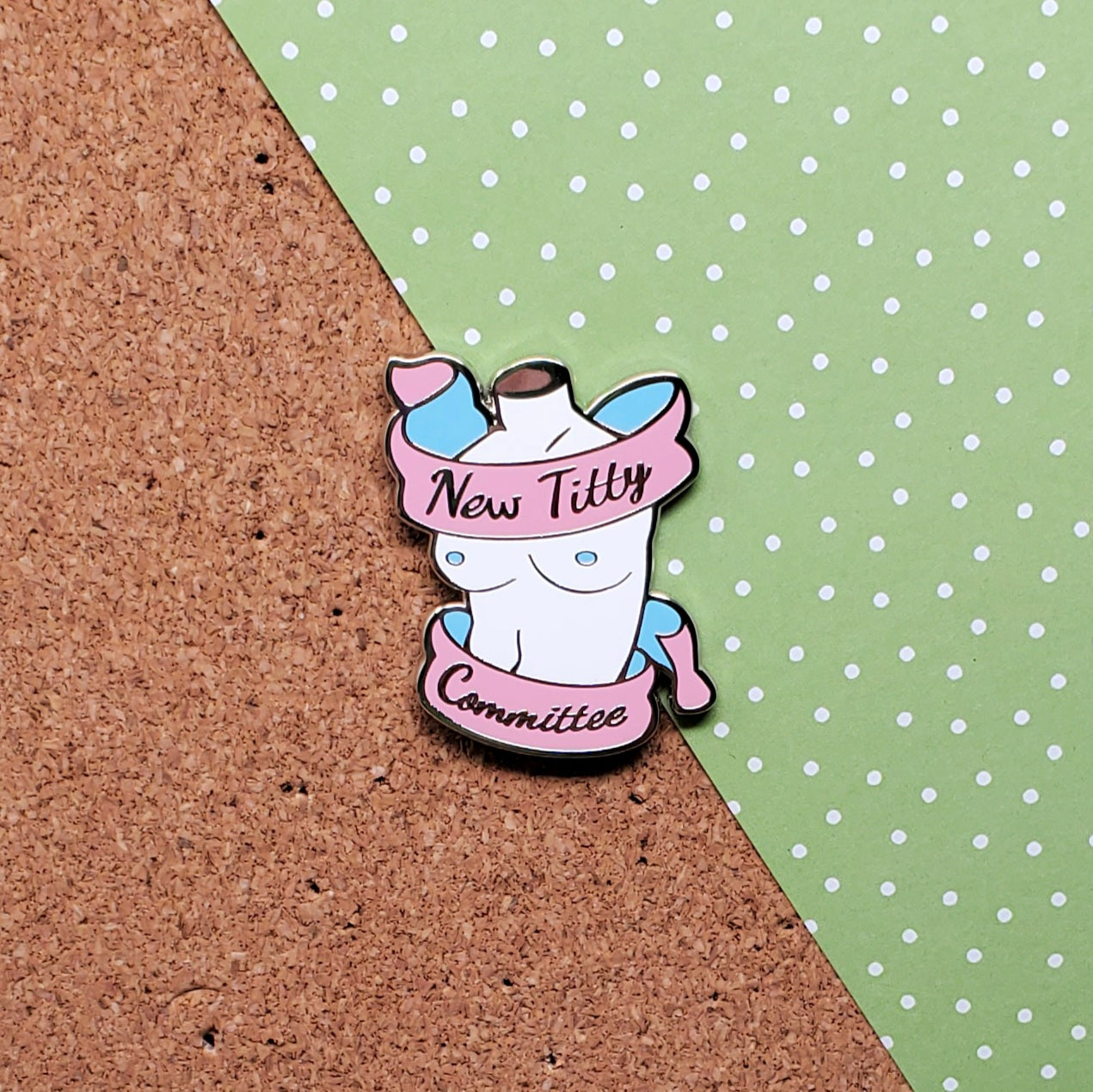 New Titty Committee Top Surgery Pride 1.5” Hard Enamel pin