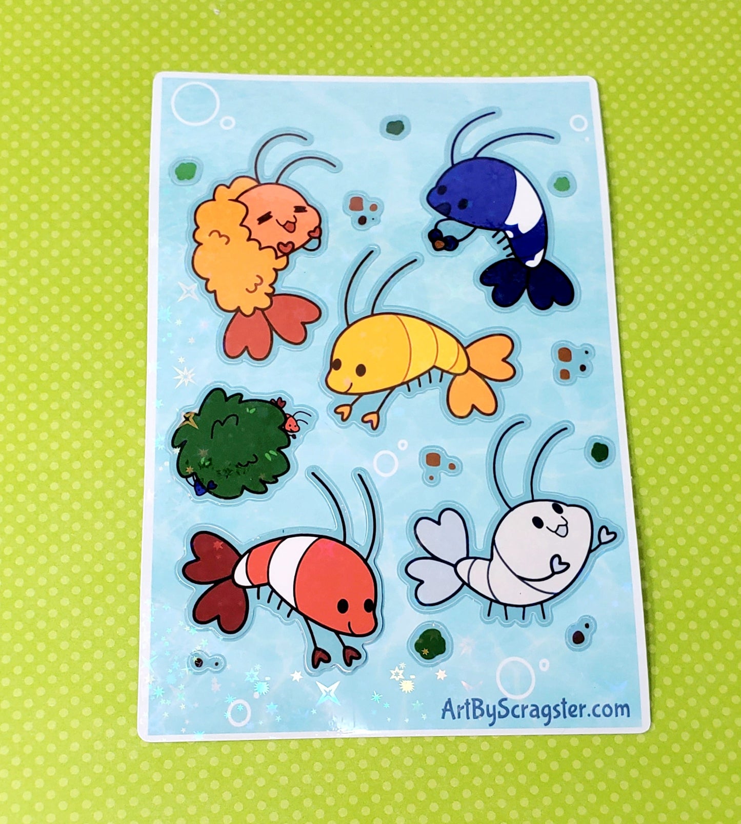 Lil Shrimp Holo Vinyl Sticker Sheet