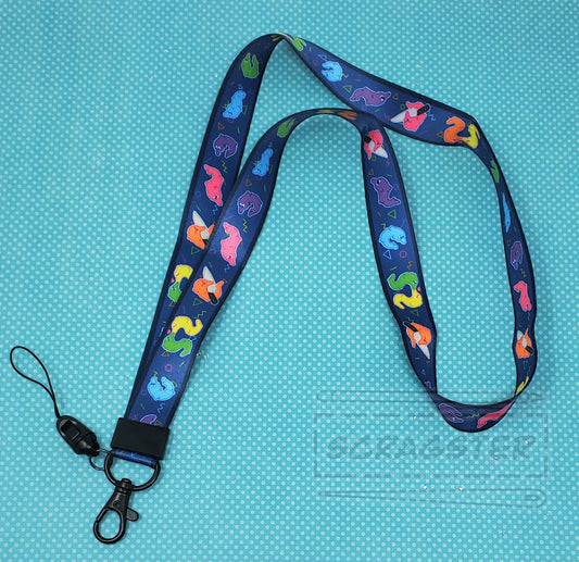 Worms On a String Lanyard Badge Holder